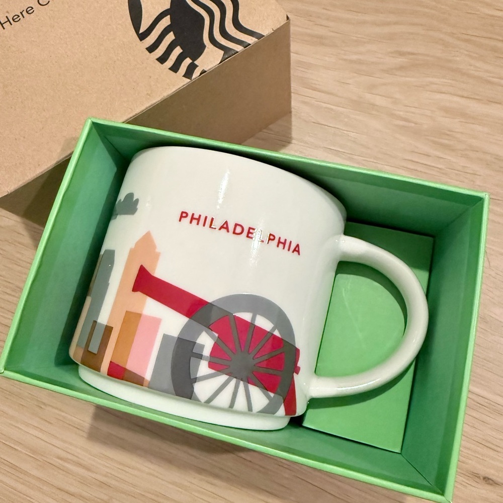 You are here collection Starbucks Philadelphia Mug - Red and Gray